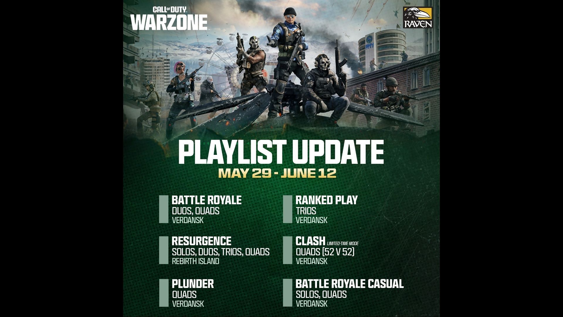 Warzone playlist update (May 29, 2025 - June 12, 2025) (Image via Activision)